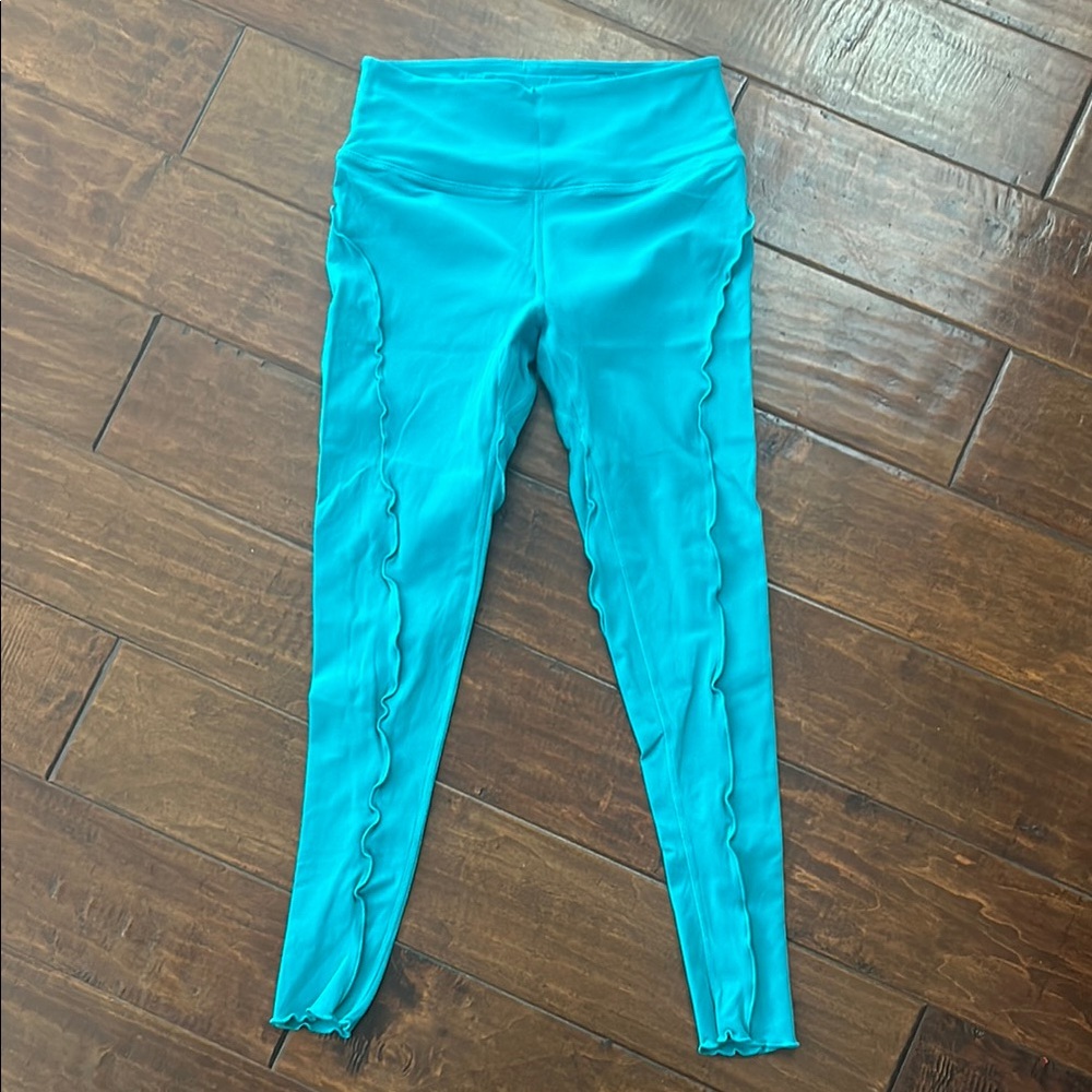 Turquoise High-Waisted Leggings